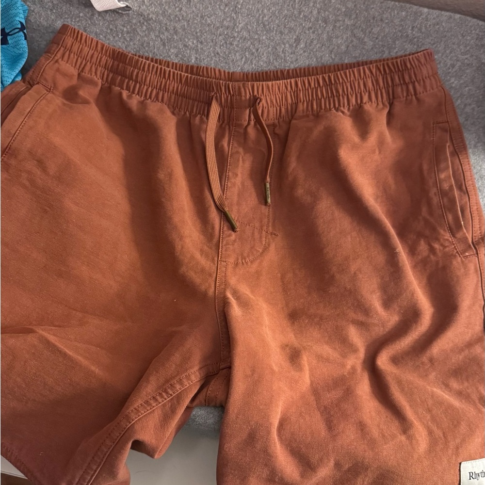 Rhythm Mens Shorts Sz 32, Brown, Pockets